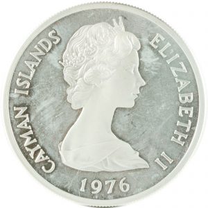 ケイマン諸島 25ドル エリザベス2世フィリップ結婚記念 銀貨 シルバー