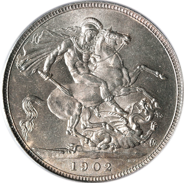 イギリス エドワード7世 クラウン銀貨 1902年 PCGS MS64 | ミスター