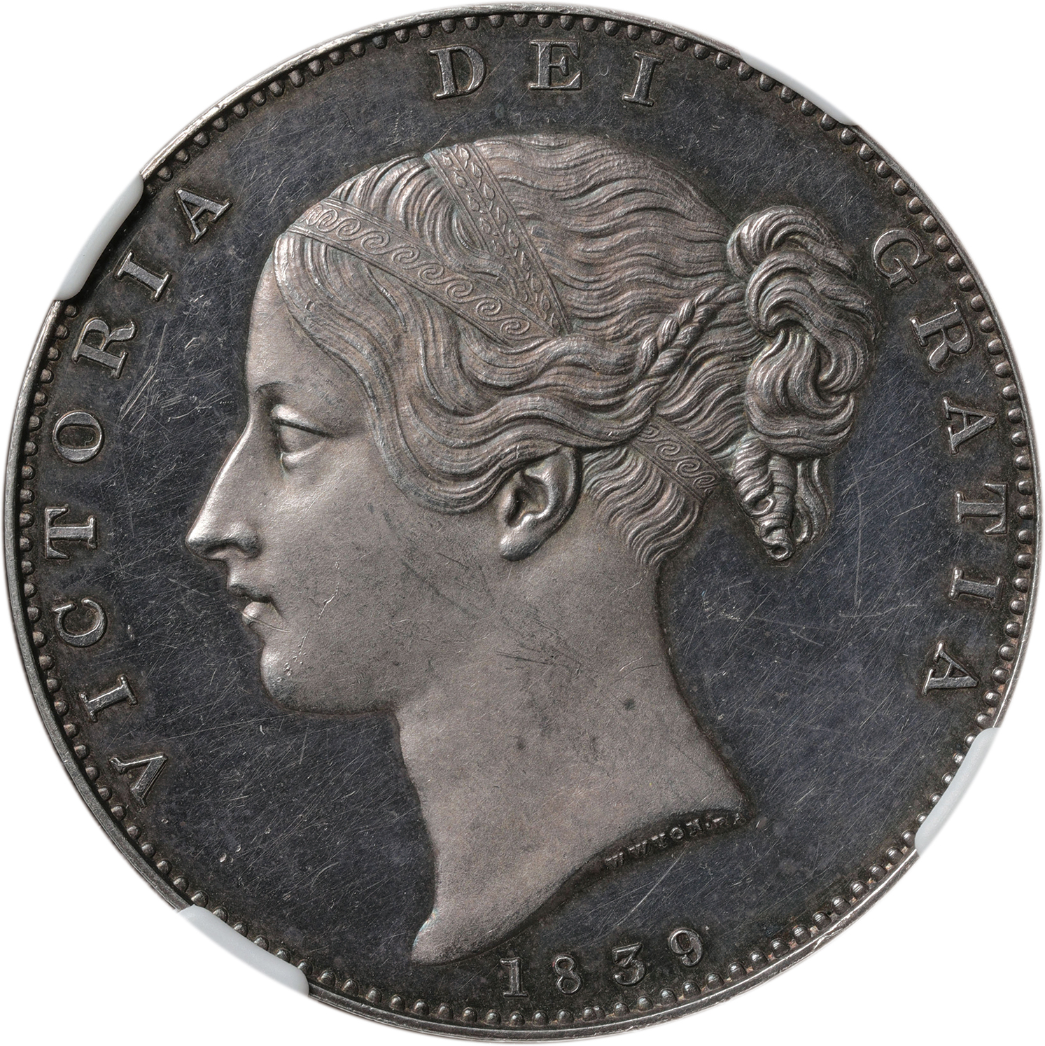 NGC XF40 イギリス 1クラウン銀貨 ビクトリア (1891年) NGC XF40