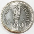 共同統治領ニューヘブリディーズ イギリス フランス100フラン銀貨 1966