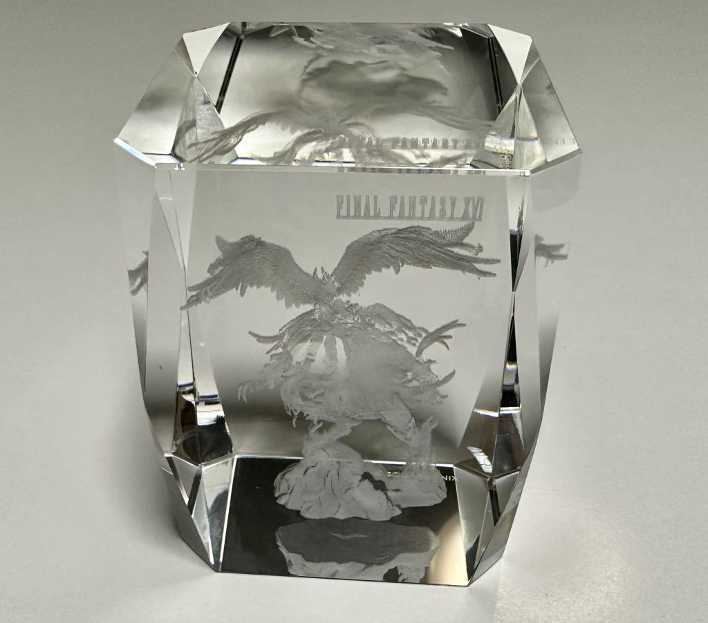 FF16 レーザー彫刻クリスタルガラス 召喚獣シヴァ フェニックス