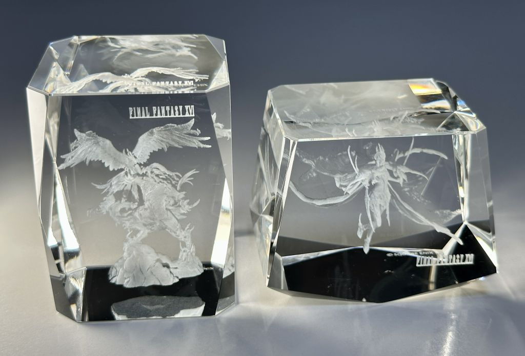 FF16 レーザー彫刻クリスタルガラス 召喚獣シヴァ フェニックス