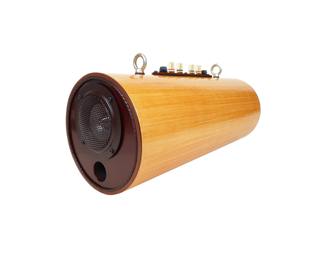 ジャンク品】エムズシステム 波動スピーカー 白 アンプ内蔵 青色LED