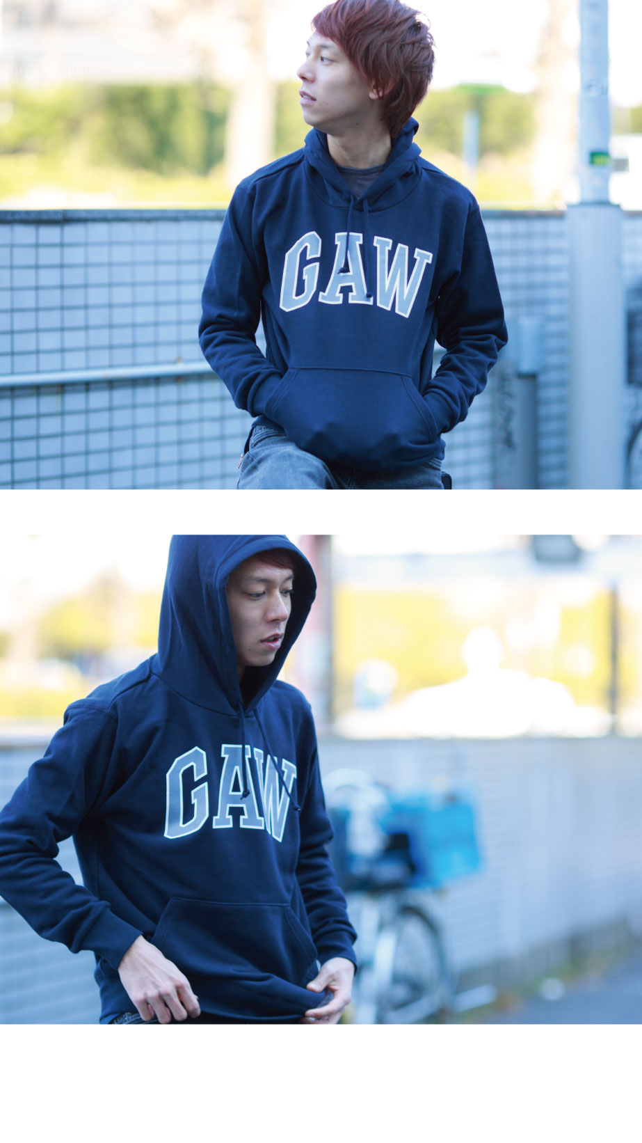 MAN WITH A MISSION GAW刺繍パーカー（ネイビー）XL GAW刺繍パーカー