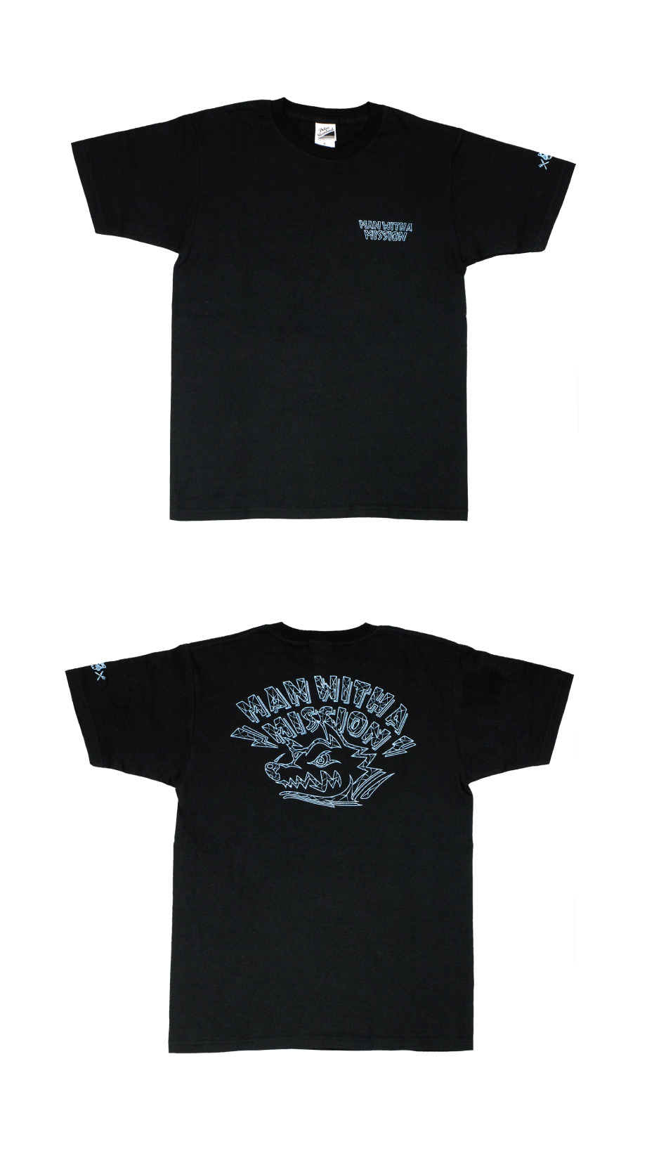 MAN WITH A MISSION スカジャン風Tシャツ 黒 L FWAMロゴTシャツ