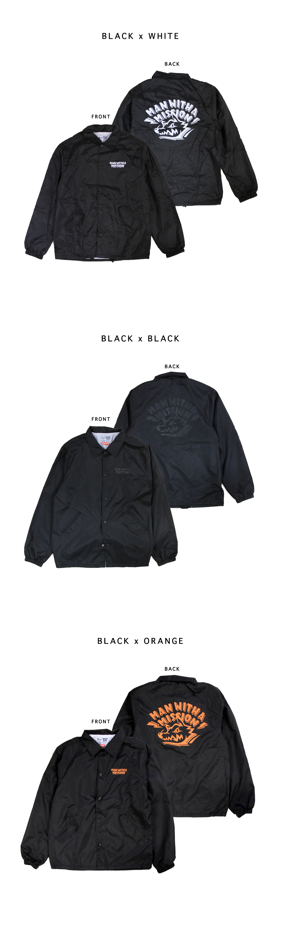 新品 2024 マンウィズ 戦闘服 黒 ジャケット L マンウィズアミッション