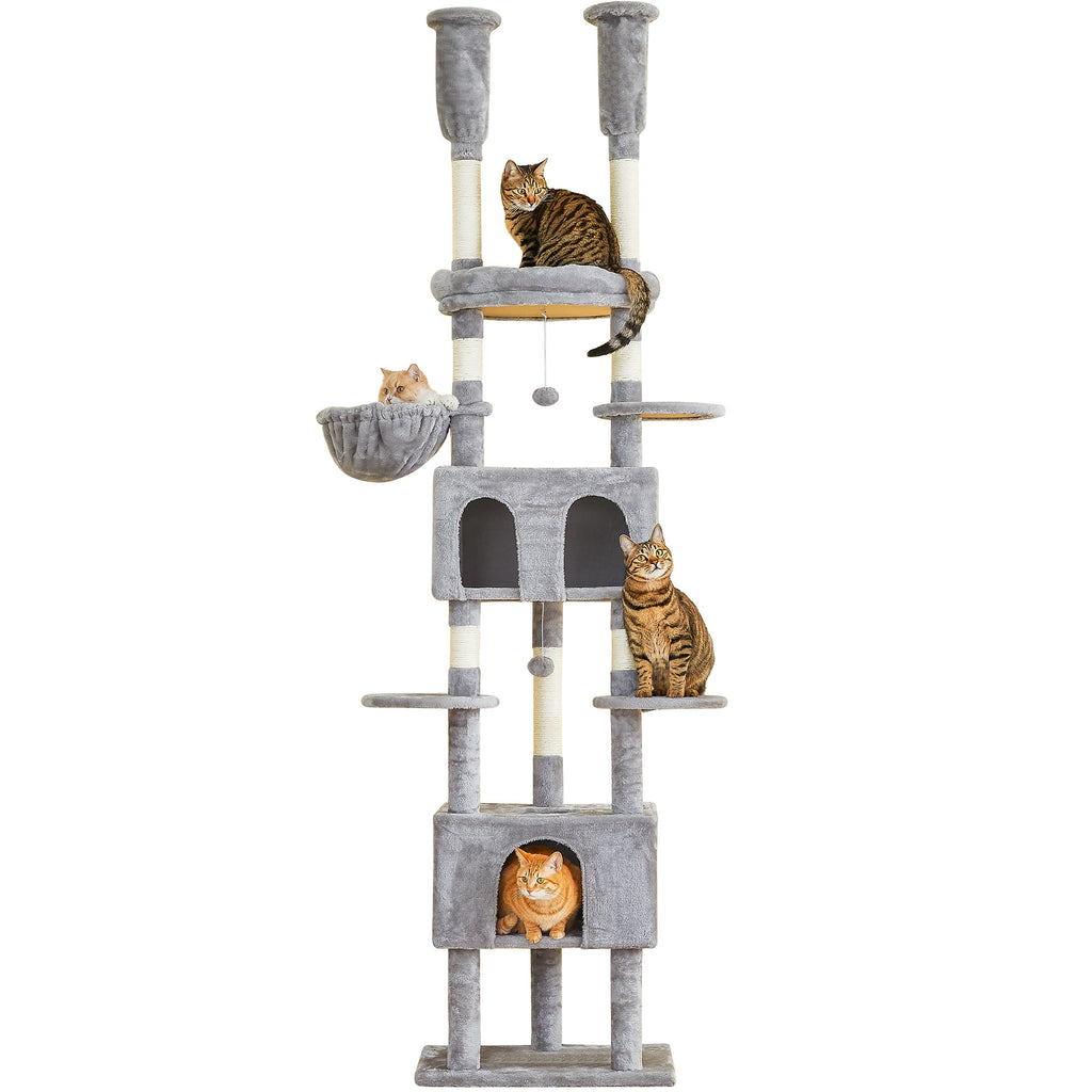 MWPO 突っ張り キャットタワー 多頭飼い 大型猫用 ハンモック キャット