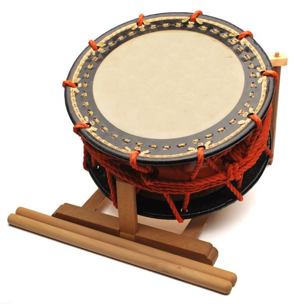 締め太鼓 直径35センチ厚み17センチ 和太鼓 お祭 黒漆塗り *AP11