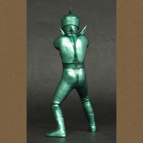 □エクスプラス ミラーマン ソフビ 会場限定品 グリーンメタリック