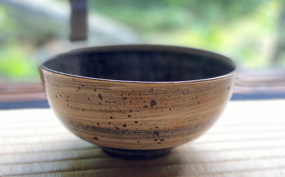 唐津焼 中里隆 天目釉擂鉢 隆太窯 共箱 唐津焼 中里隆 天目釉擂鉢 隆太