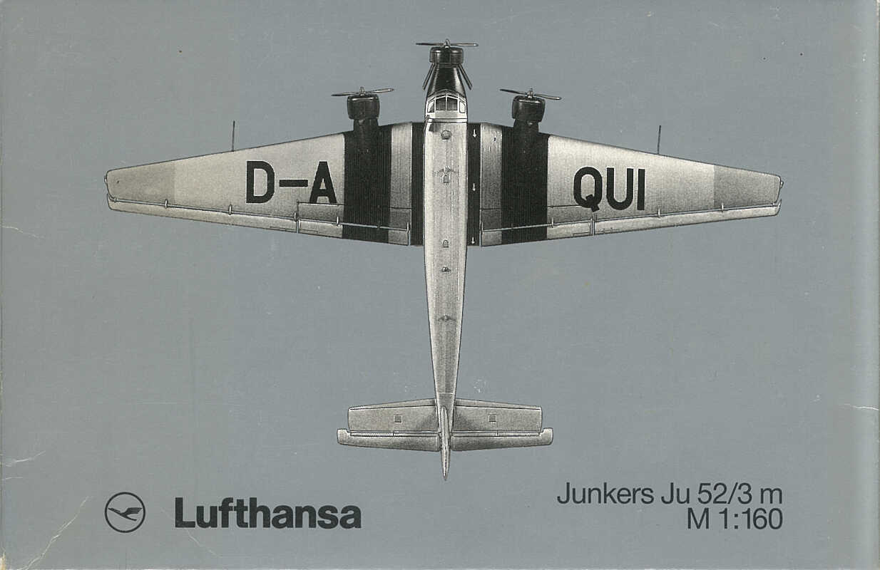 Junkers JU 52/3m Lufthansa D-AQUI Modell Edition Herpa 1:160 - MW-Moba