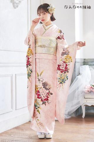 谷屋（TANIYA＆乙女写真堂）の振袖 /ピンク色/キュート/牡丹柄/ なえな