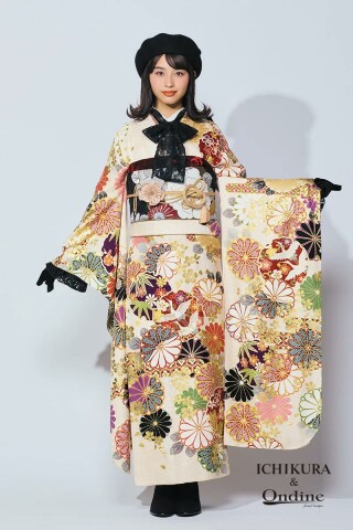 振袖専門店 一蔵の振袖 /ピンク色/白色/古典/花柄/ E-1148【取り寄せ