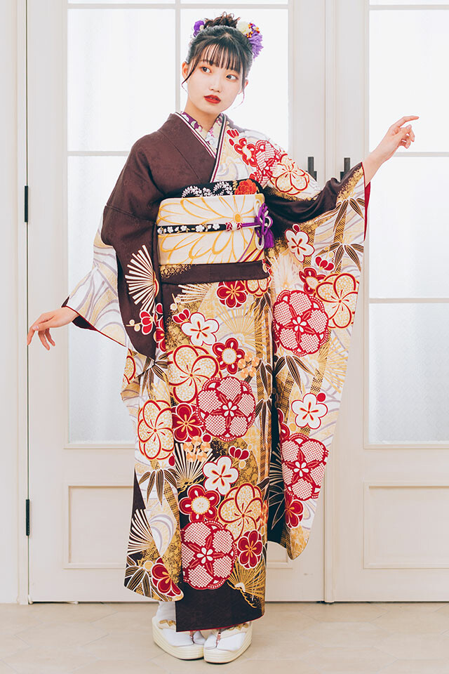 美品 ジョイフル恵利 振袖 長襦袢 帯 セット 着物 KJ05 美品