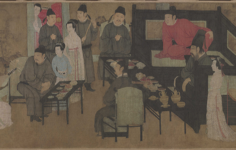 旧蔵 名家 韓熙載夜宴図 五代南唐 顧閎中伝 歴史的名画 長巻形式 中国