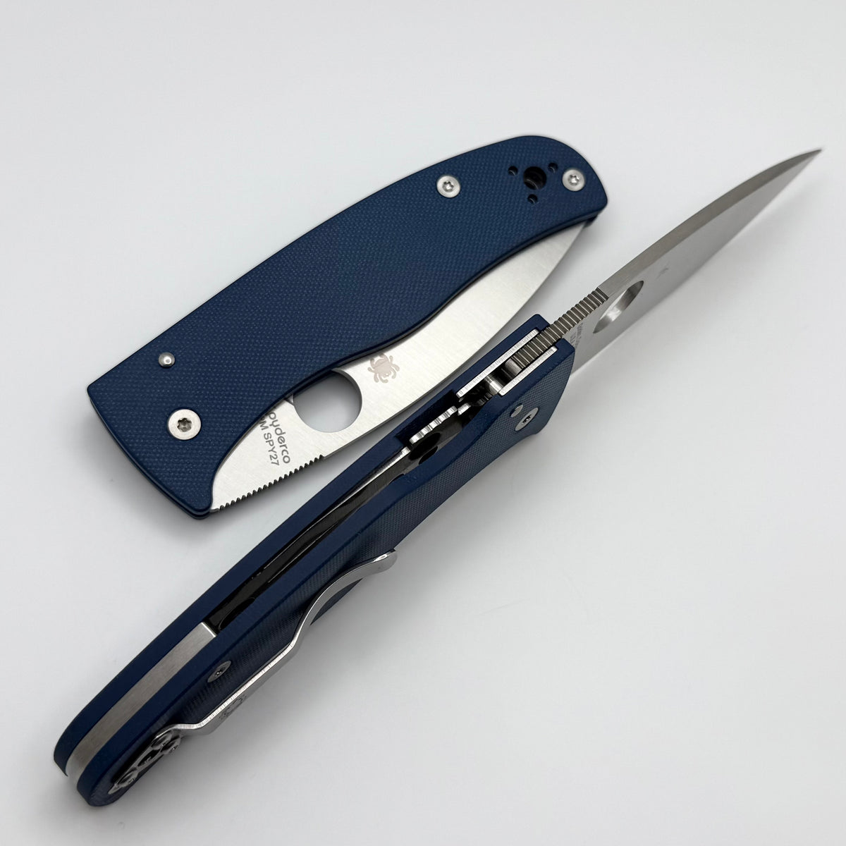 Spyderco Bodacious Blue G-10 Handles & CPM-SPY27 C263GPCBL