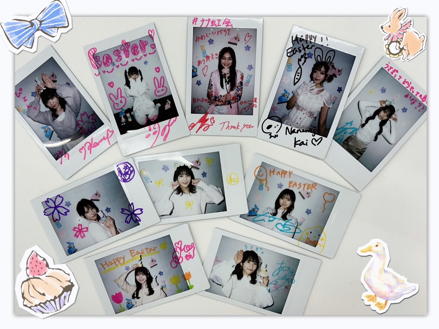 西條和 麻丘真央 チェキ サイン入り ナナブンノニジュウニ/ナナニジ/22