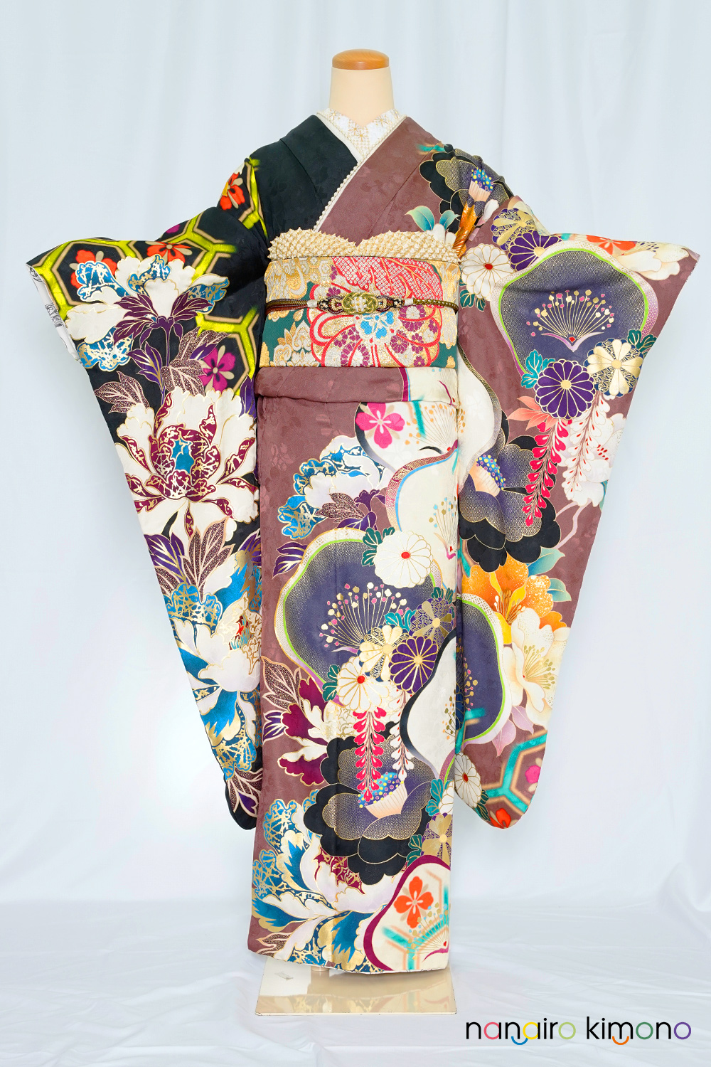 人気！総絞り！成人式振袖7点セット帯新品フルセット帯揚げ帯締め重ね