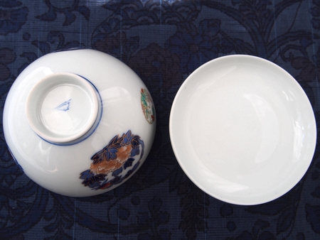 深川製磁 蓋付飯碗 染錦丸文 10.5cm オールド - SHOP 偶然と必然の間