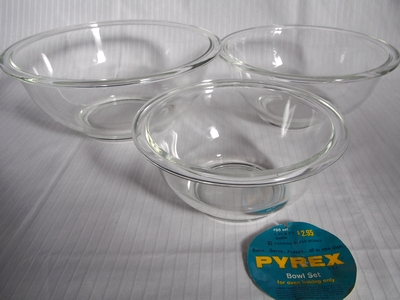 SHOP偶然と必然の間 PYREX BOWL3PIECES MADE IN USA CORNING