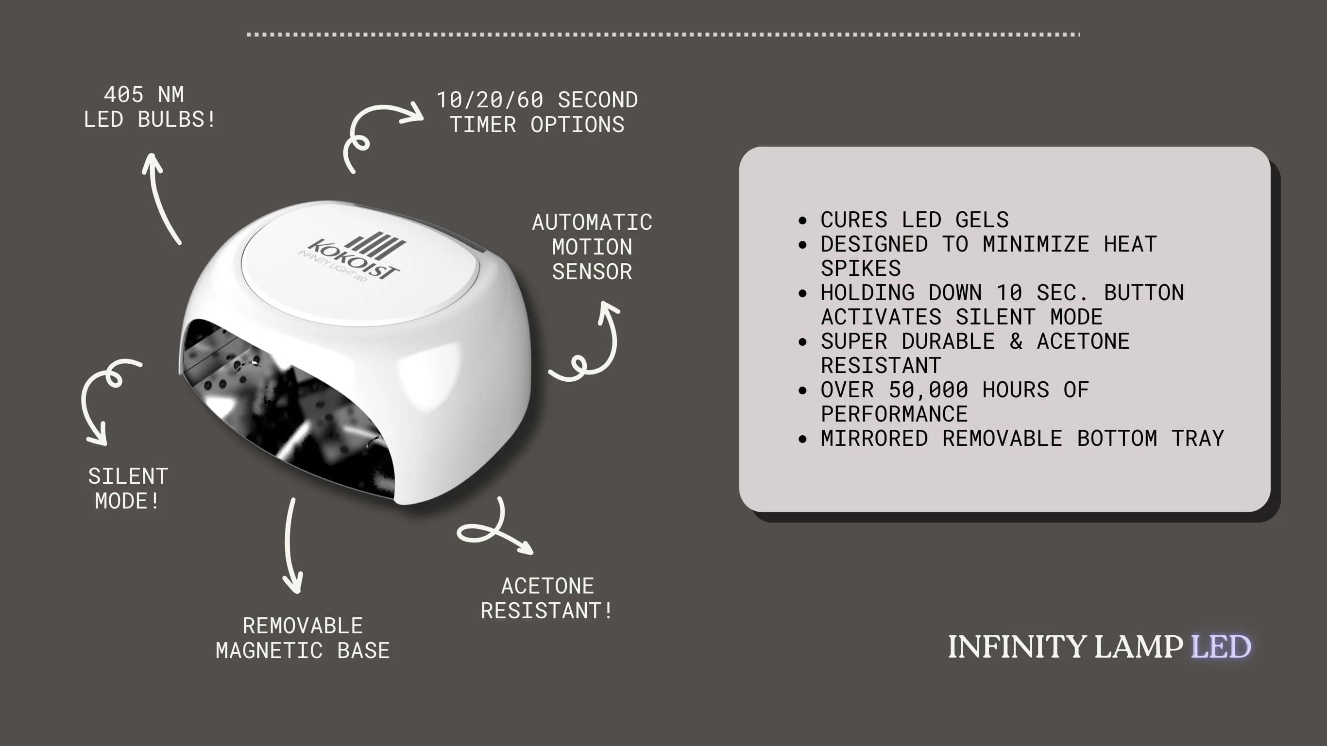 Kokoist Infinity Hybrid LED Only Lamp — Nail Art House Store