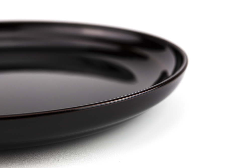 越前漆器】越路 銘々皿セット 5.0 溜［5枚］〜名入れ可〜 - 日本製高級