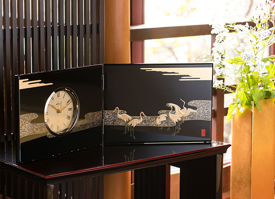 鶴の香合 朱塗り金 鶴の香合 朱塗り金 鶴の香合 朱