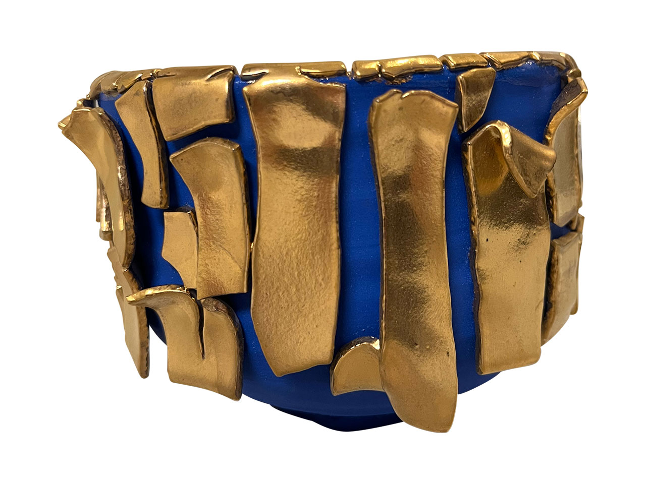 桑田卓郎 メタル ゴールド ブルー ぐい呑 桑田卓郎 メタル ゴールド