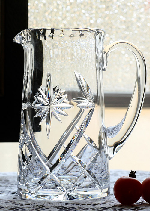 豪華！40s〜50sアメリカアンティーク大理石&クリスタル付き大型ガラス容器