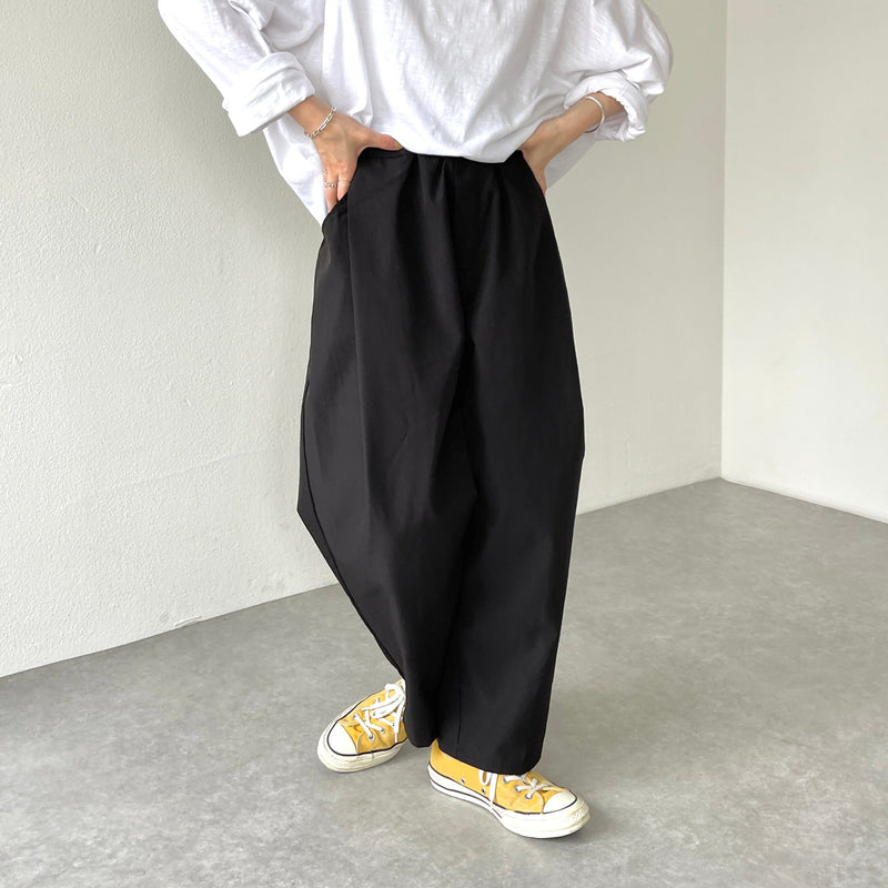 tuck wide pants / black（タックワイドパンツ / ブラック） | natto