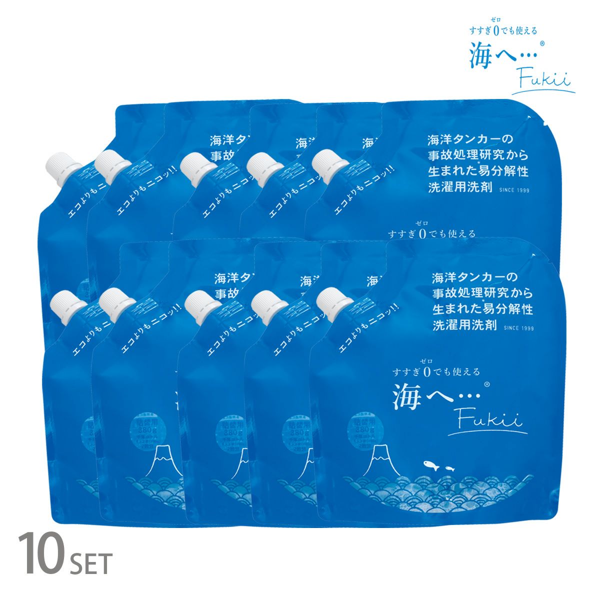 500円クーポン がんこ本舗 海へ ・・・ Fukii 3kg BOX 衣類用洗濯洗剤