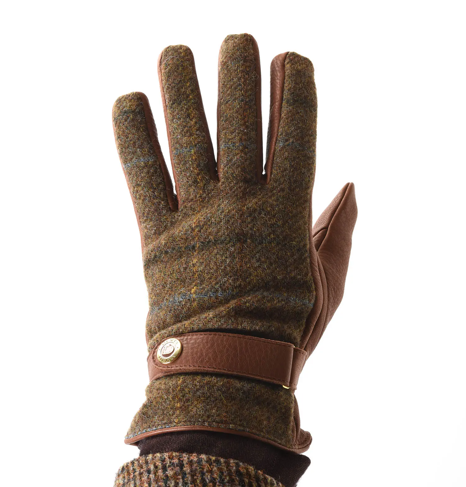 デンツ 15-1629 Tweed×Deer HAVANA-chestnut