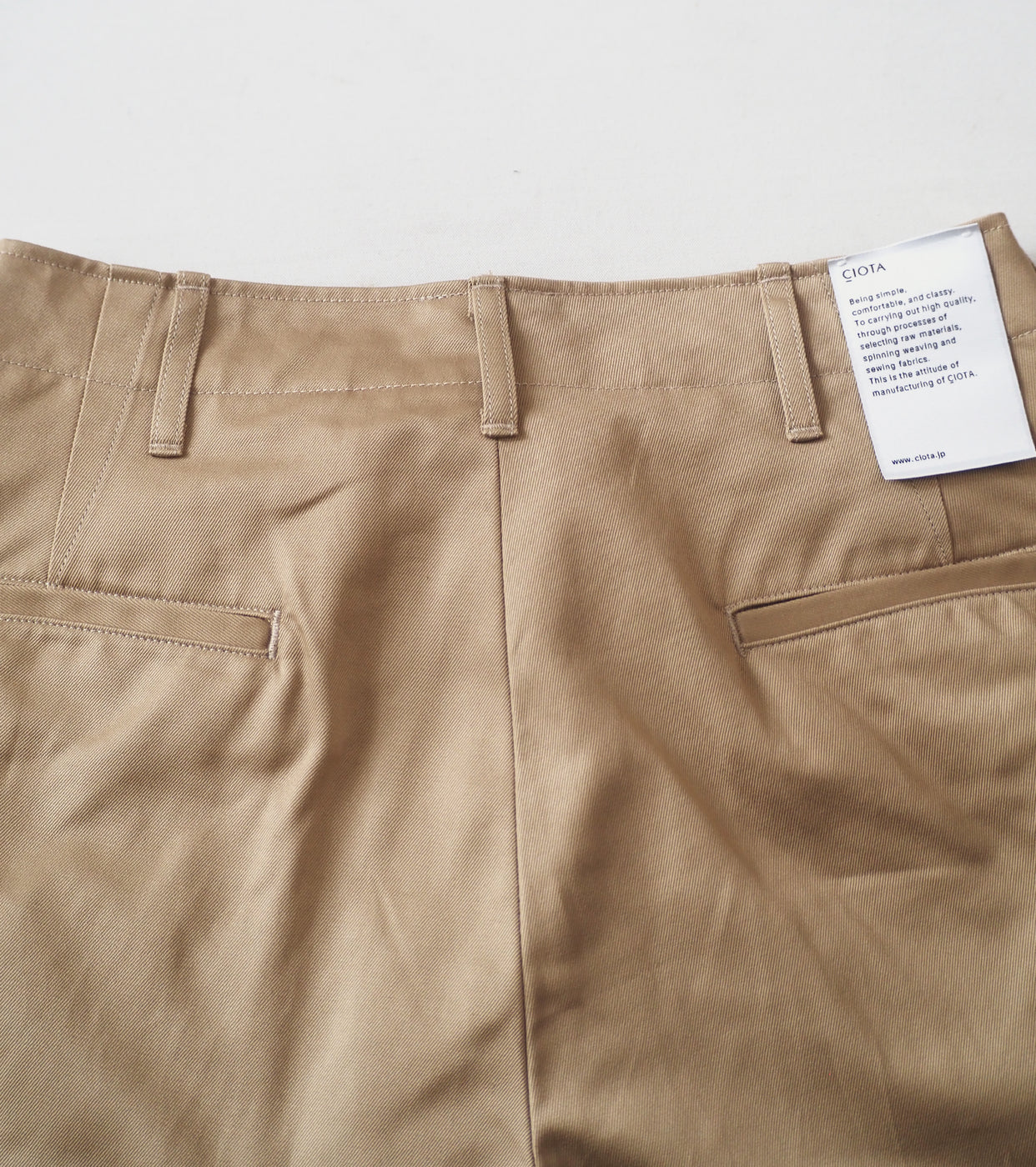 CIOTA Weapon Chino Cloth Pants , Beige – Navyblue