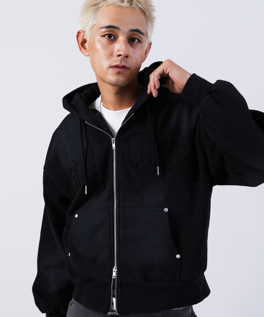 SEQUENZ（シークエンズ）】sqnz washed wappen zip p/k / スタッズ