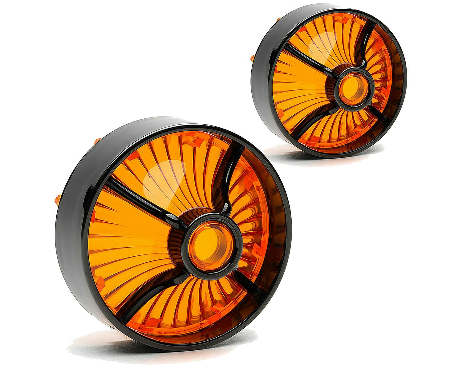 ビッグバーナーレンズセットオレンジ クローム ウィンカー ハーレー