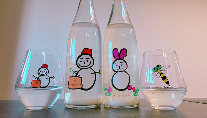 新品 仙禽 雪だるま グラス UA雪だるま 日本酒＜仙禽 × UNITED ARROWS