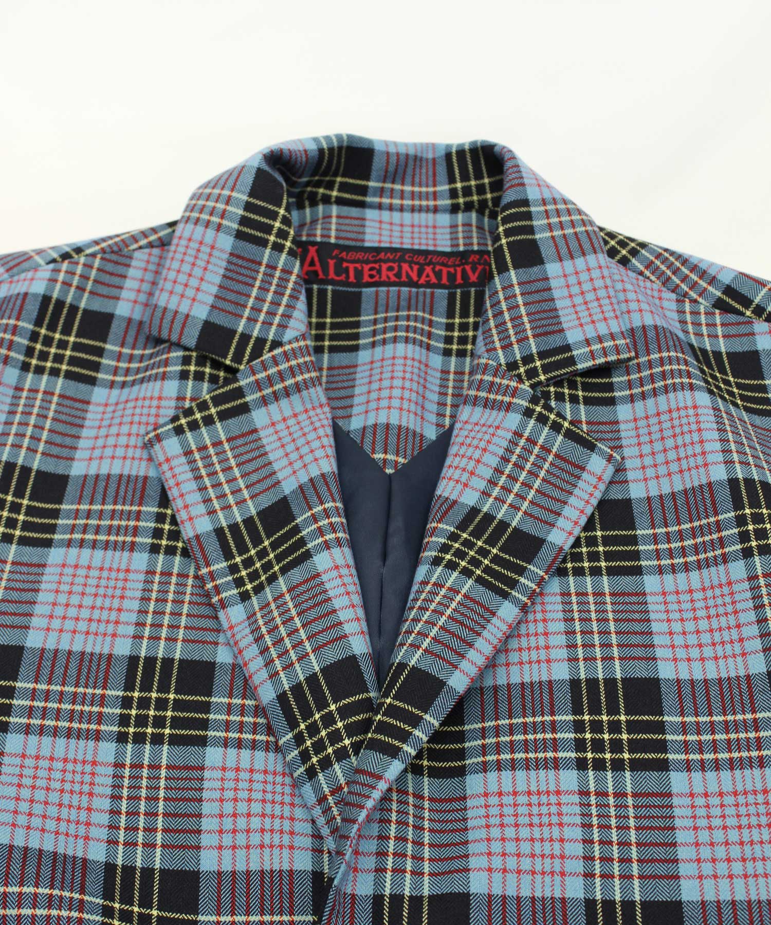 MARC JACOBS チェック柄テーラードジャケット 44 綿麻 MASSCOB