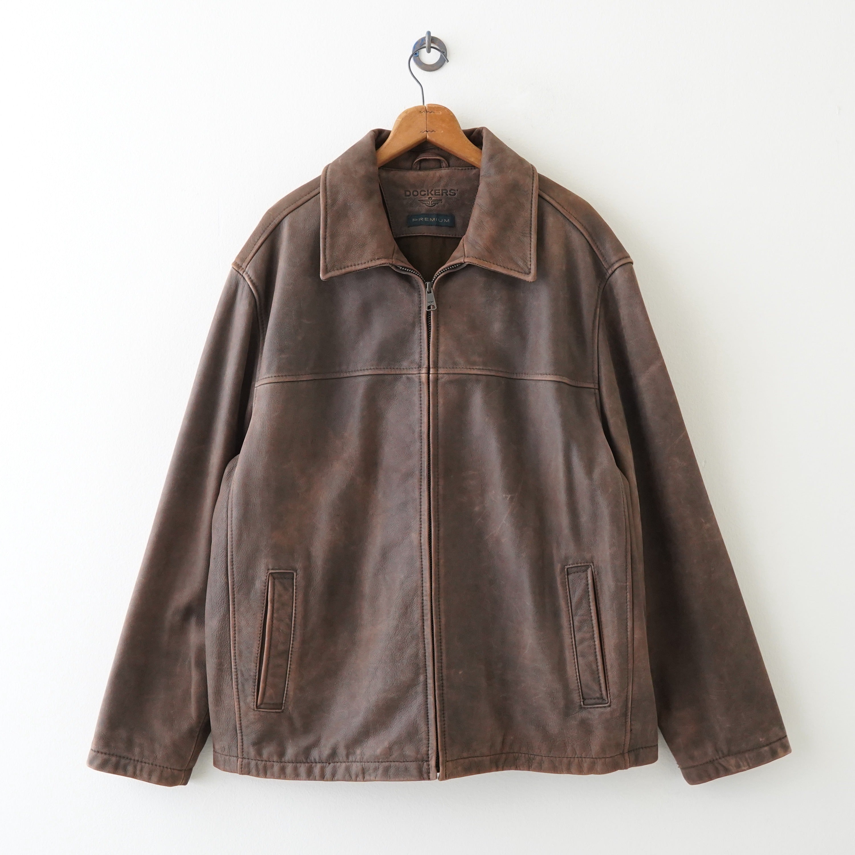 DOCKERS premium leather jacket – NEVERKNOWS