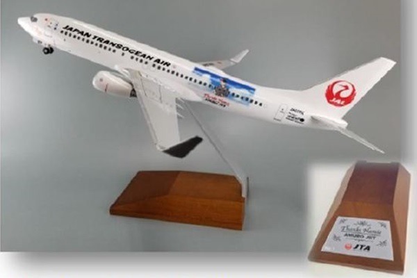 JTA特別塗装機「安室ジェット」のグッズ--モデルプレーン0番は安室