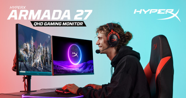 HyperX、標準でモニターアーム付きのゲーミング液晶「HyperX Armada