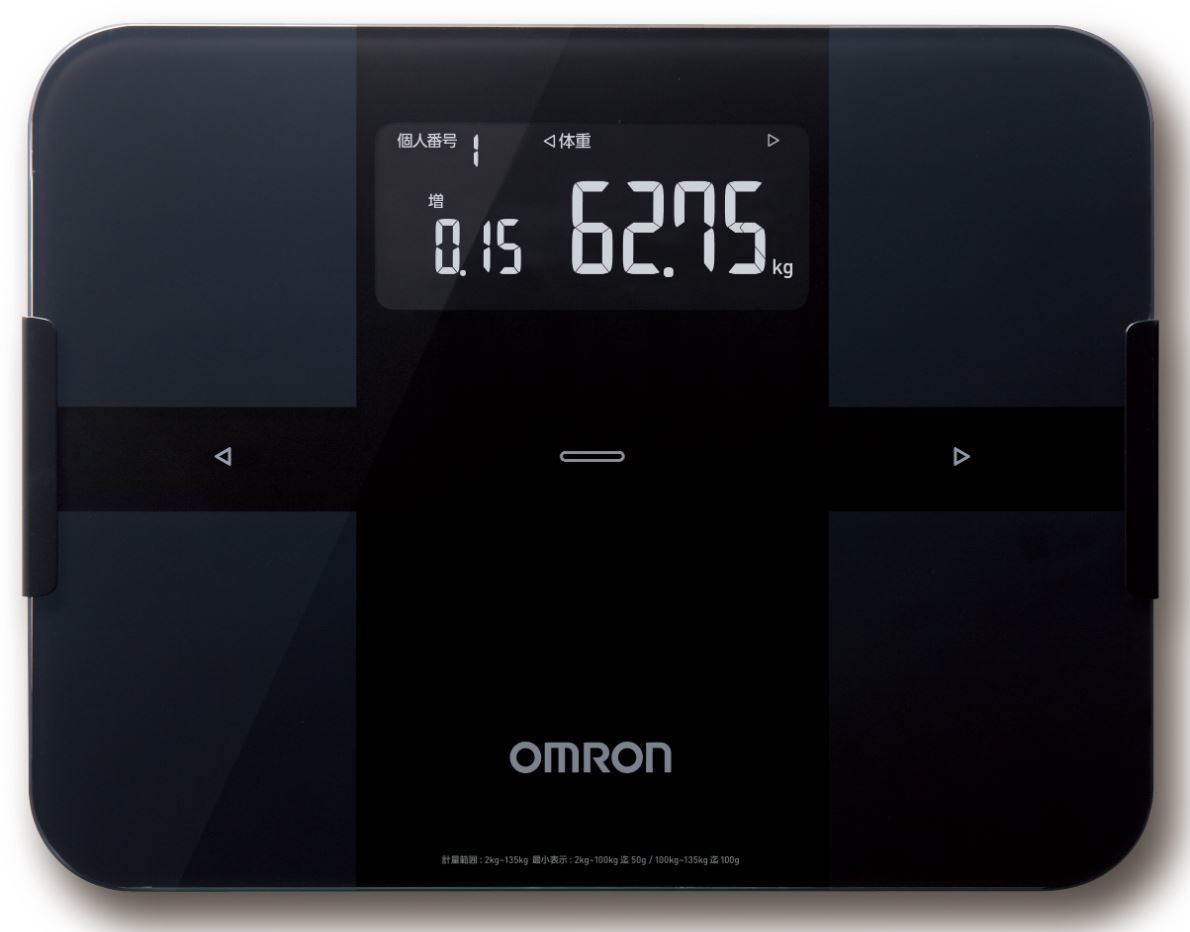毎日の体重の増減を50g単位で表示できる、オムロンの体組成計「KRD