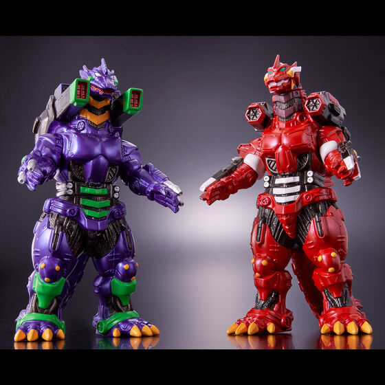 東宝30cmシリーズ 3式機龍 2003 重武装型 エヴァ2号機 フィギュア