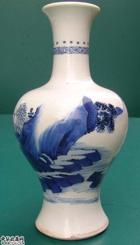 康熙青花山水人物纹花瓶藏家展厅收藏资讯|艺术家|书画家|书画名人|书法