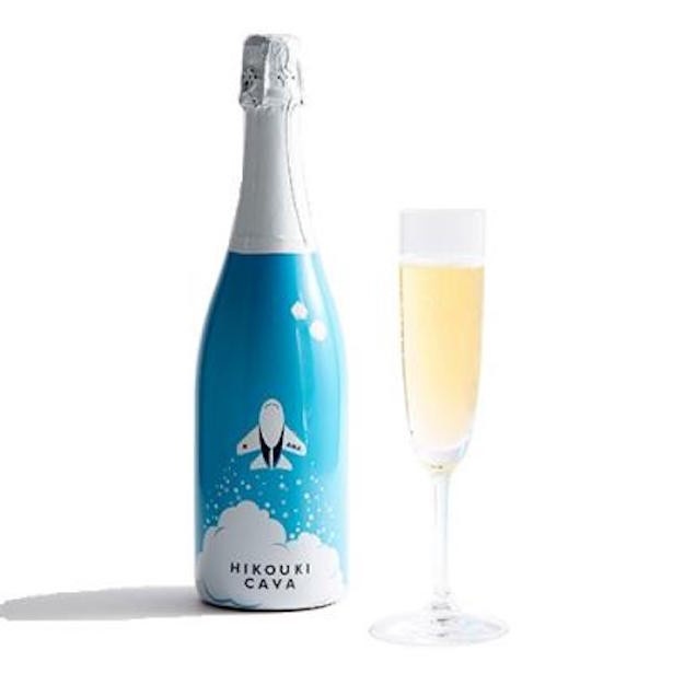 大人気のANA限定ボトルのスパークリングワイン第3弾 HIKOUKI CAVA(桜