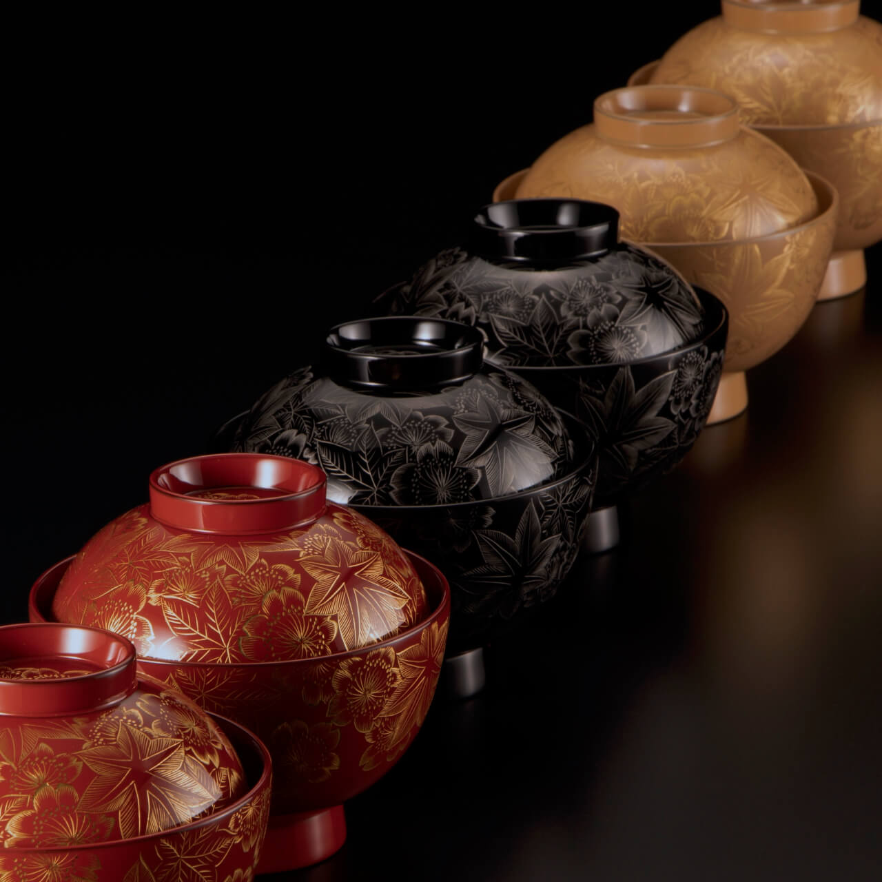 赤黒グラデーション花瓶 輪島塗 漆器 花瓶 黒と赤のグラデーション