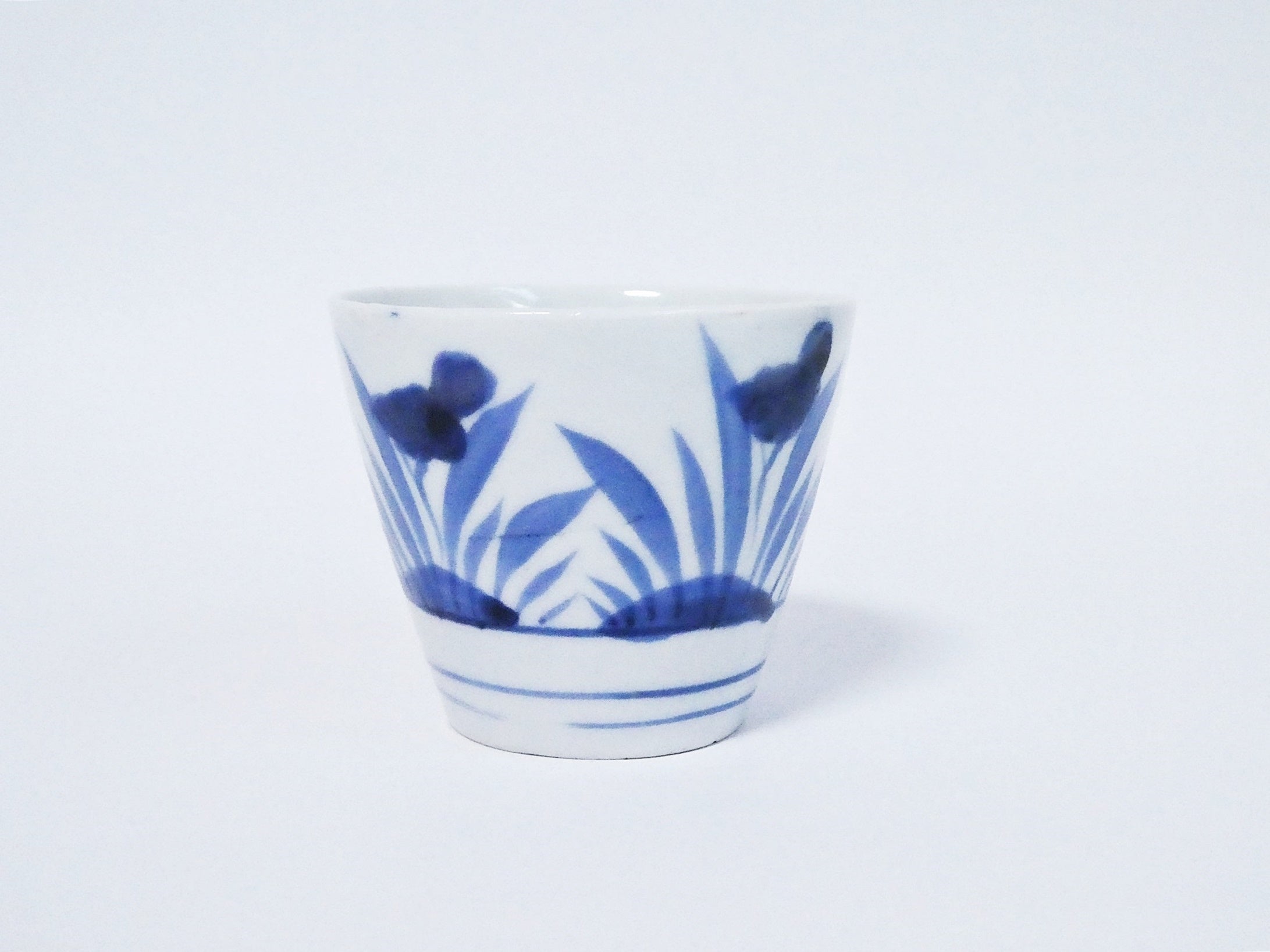 珍図 江戸中期 古伊万里 鮎水草流水そば猪口 蕎麦猪口 無傷 本掲載品