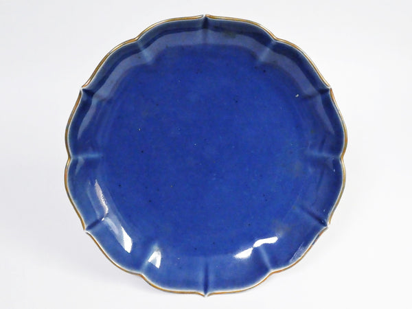 古伊万里 瑠璃 輪花 七寸皿 – n3curio