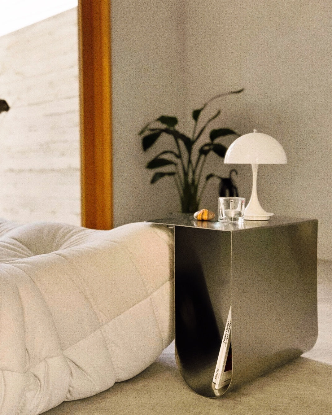 N2 interior】stainless side table Amazon.com: Modern Stainless