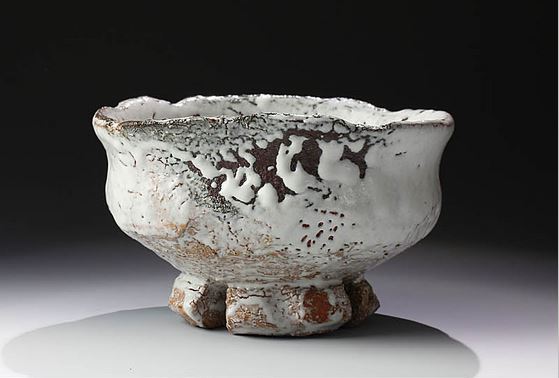 人間国宝】 十代 三輪休雪(休和) 建水 茶碗 鬼萩 人間国宝 十代 三輪休