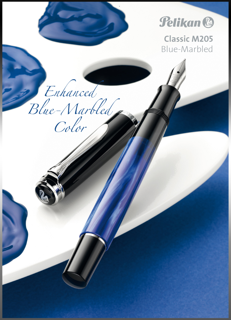 Pelikan Classic M205 Special Edition Fountain Pen – Blue Marbled